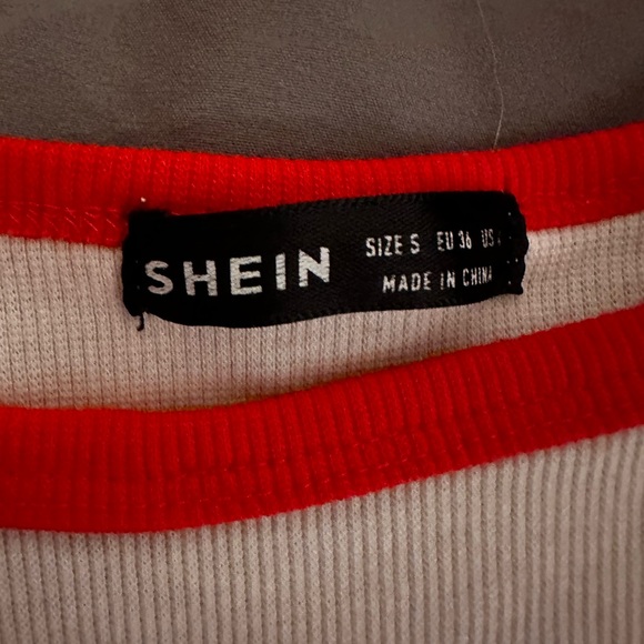 SHEIN Cropped Baseball Tee - Picture 2 of 3